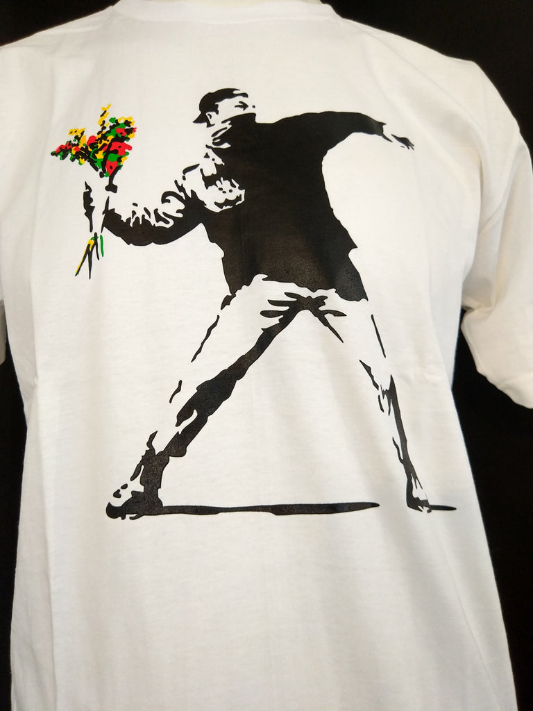 Banksy Flower Thrower T-Shirt – Nili`s